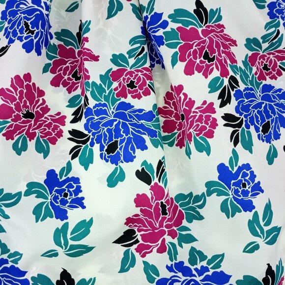 Vintage 1980s Floral Bloom Lightweight Skirt Medium Inner Visions Ship'n Shore - Picture 4 of 11